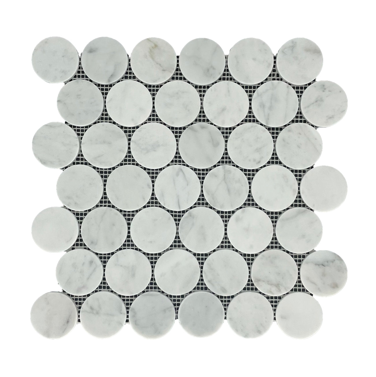 PENNY ROUND CARRARA HONED