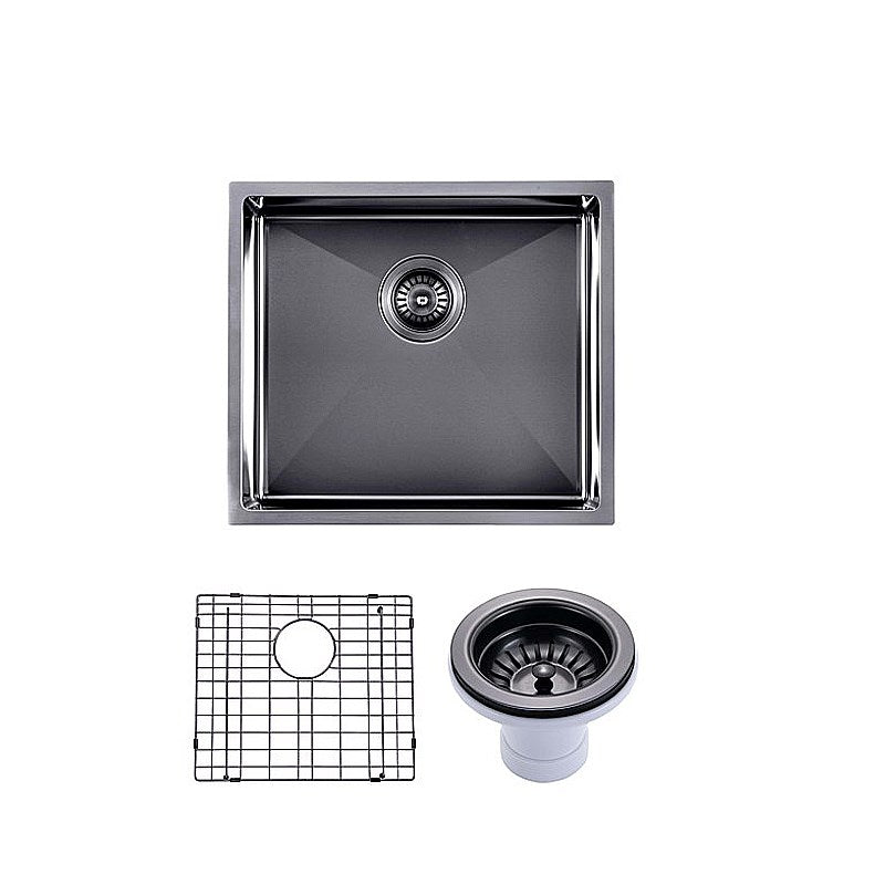 510x450x230mm Gunmetal Grey Stainless Steel Single Bowl Kitchen Sink