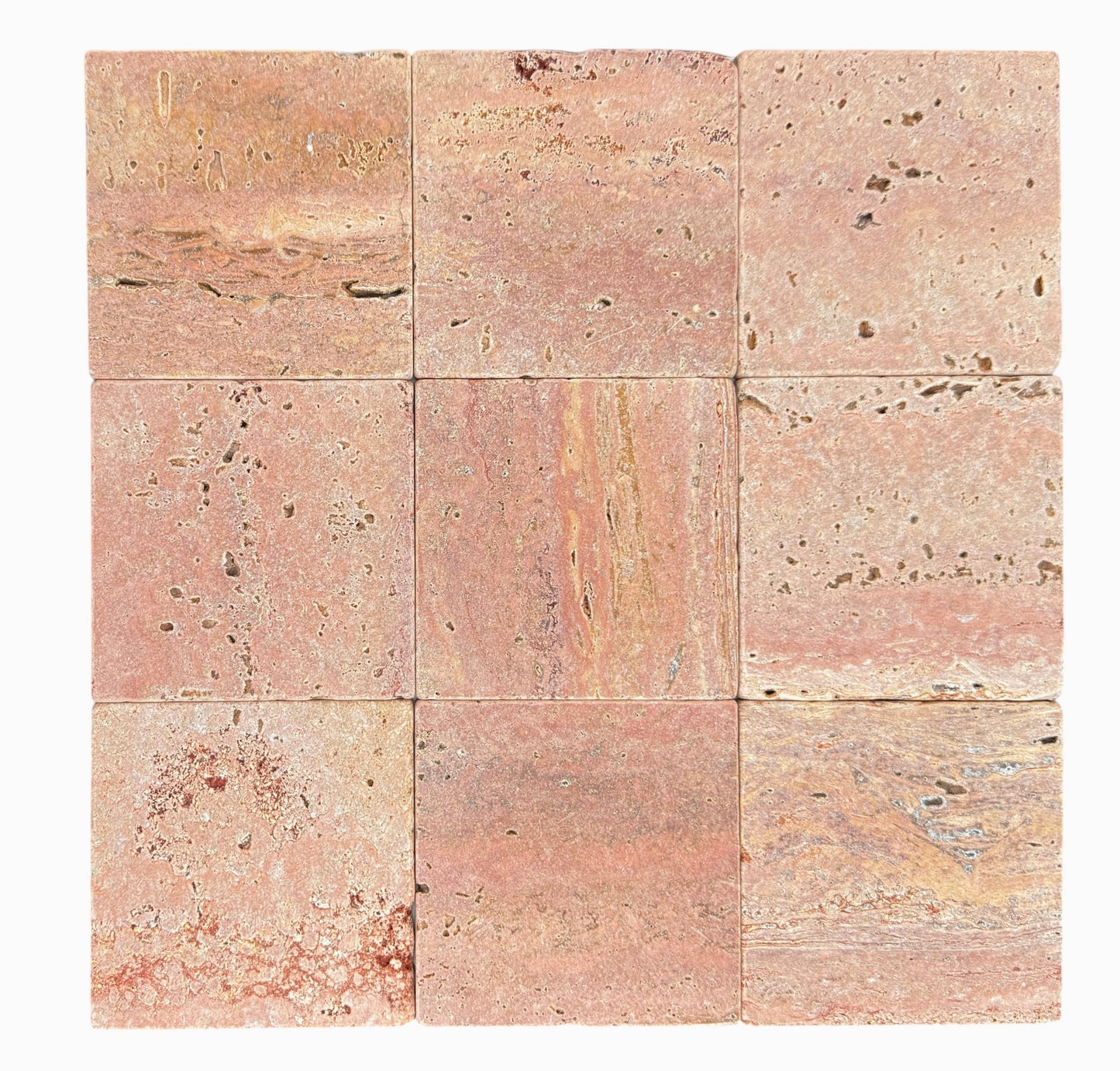 TRAVERTINE RED V2 100 TUMBLED