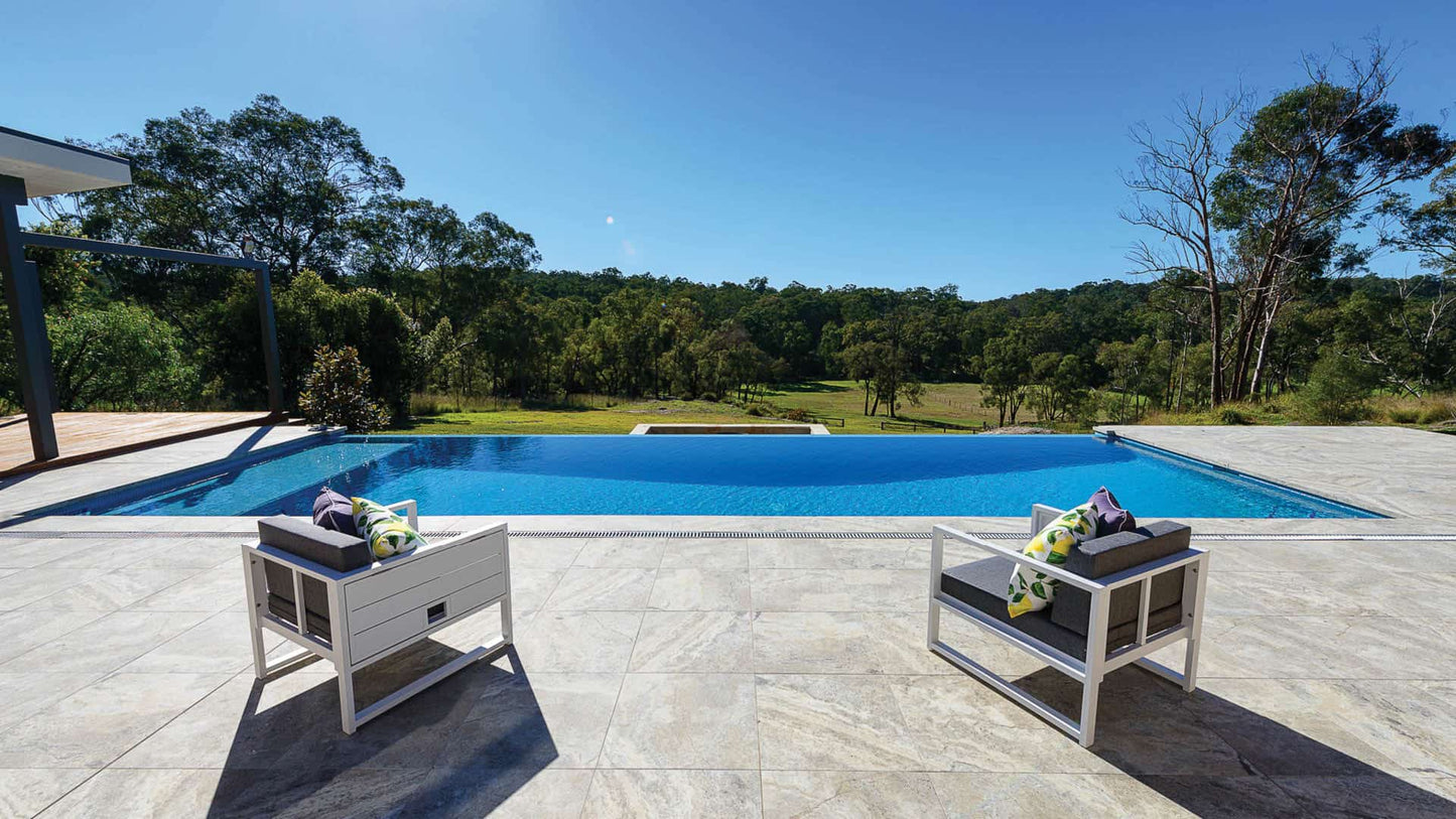 Silver Travertine Porcelain