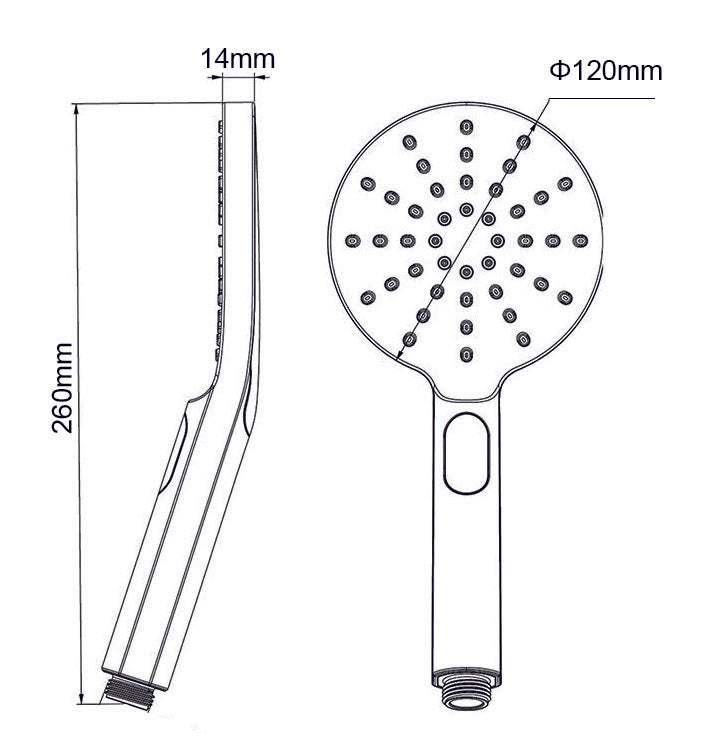 Gunmetal 3 Functions Handheld Shower