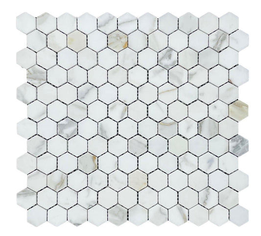 HEXAGON CALACATTA GOLD HONED