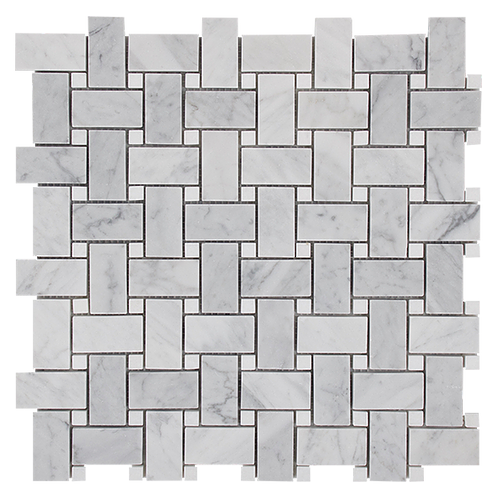 BASKETWEAVE CARRARA + THASSOS