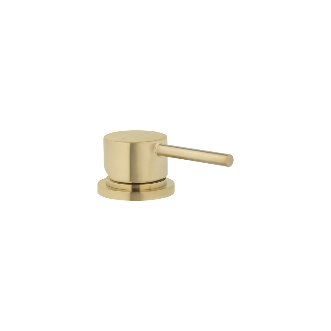 Elysian Bench-Mounted Minimal Mixer - Brushed Brass