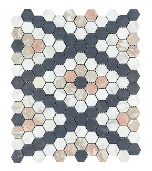 MIX HEXAGON NERO, VOLAKAS, NORVEGIAN RED HONED