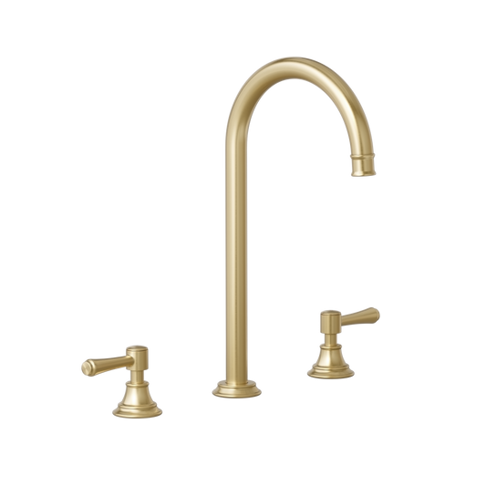 Kingsley Assembly Bench Mounted Set - Brushed Brass